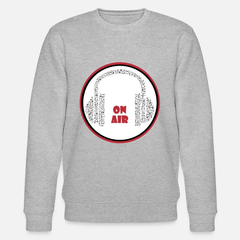 Musik Kopfhörer Aufnahme Hören Sprechen On Air - Stanley/Stella Unisex Bio-Sweatshirt CHANGER  - Grau meliert