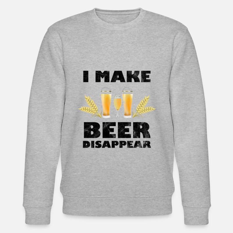 Bier lustiger BierSpruch mit Bier - Stanley/Stella Unisex Bio-Sweatshirt CHANGER  - Grau meliert