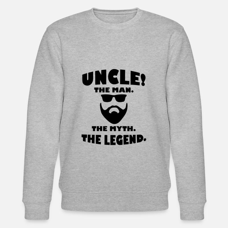 Onkel Legende Bester Onkel Geschenk - Stanley/Stella Unisex Bio-Sweatshirt CHANGER  - Grau meliert