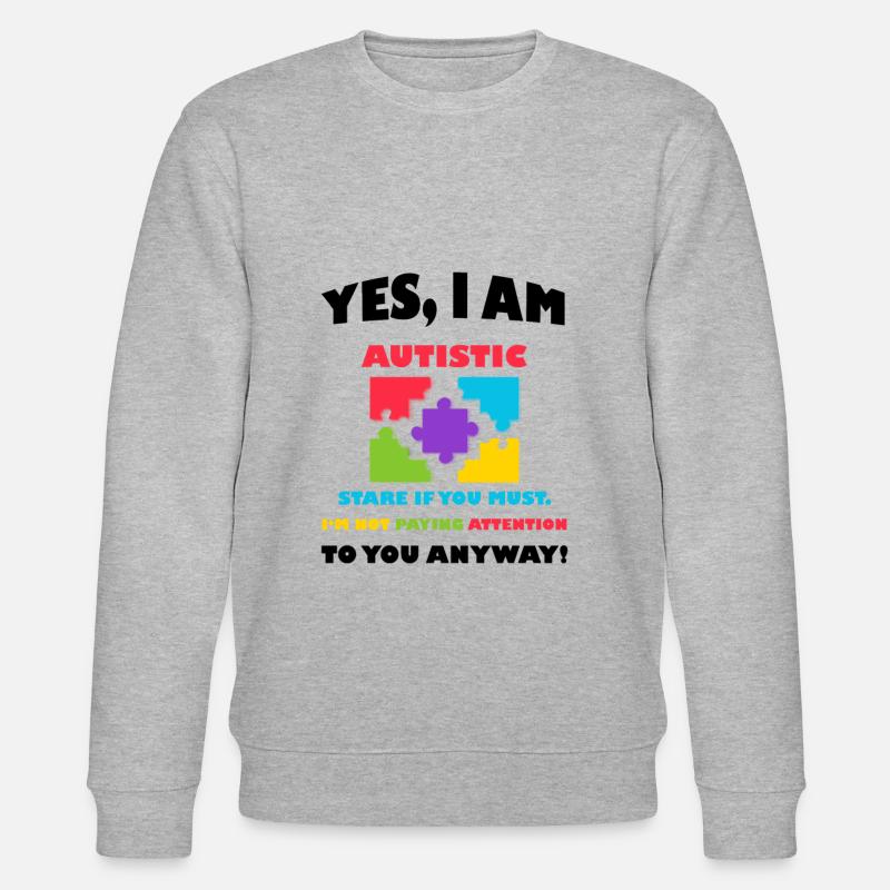 Autistic Autism Awareness - Stanley/Stella Unisex Bio-Sweatshirt CHANGER  - Grau meliert