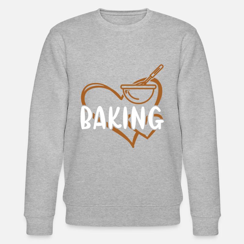 Baker Heart Baking - Stanley/Stella Unisex Bio-Sweatshirt CHANGER  - Grau meliert