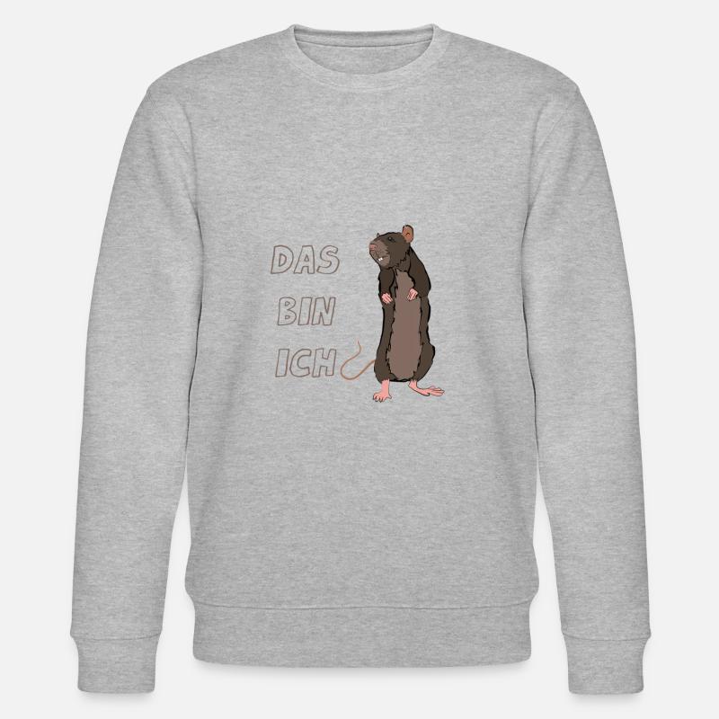 Ratte Das bin ich Maus - Stanley/Stella Unisex Bio-Sweatshirt CHANGER  - Grau meliert