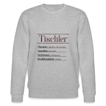 Carpenter profile - Stanley/Stella CHANGER Unisex Organic Sweatshirt - heather grey - Front - Nik (191cm) & Marisol (170cm)