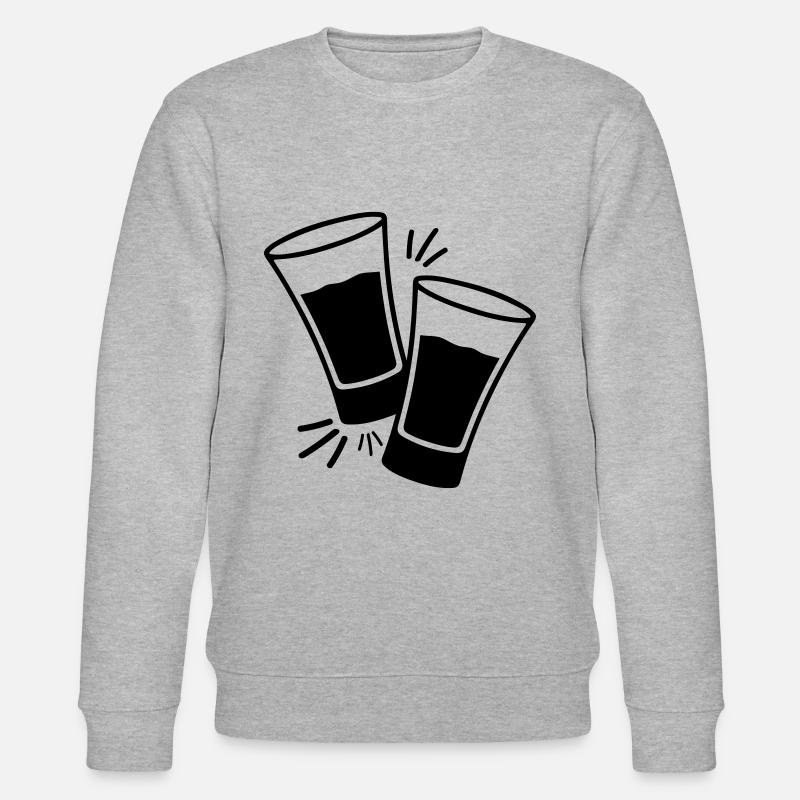 vodka tequilla shots symbol - Stanley/Stella Unisex Bio-Sweatshirt CHANGER  - Grau meliert