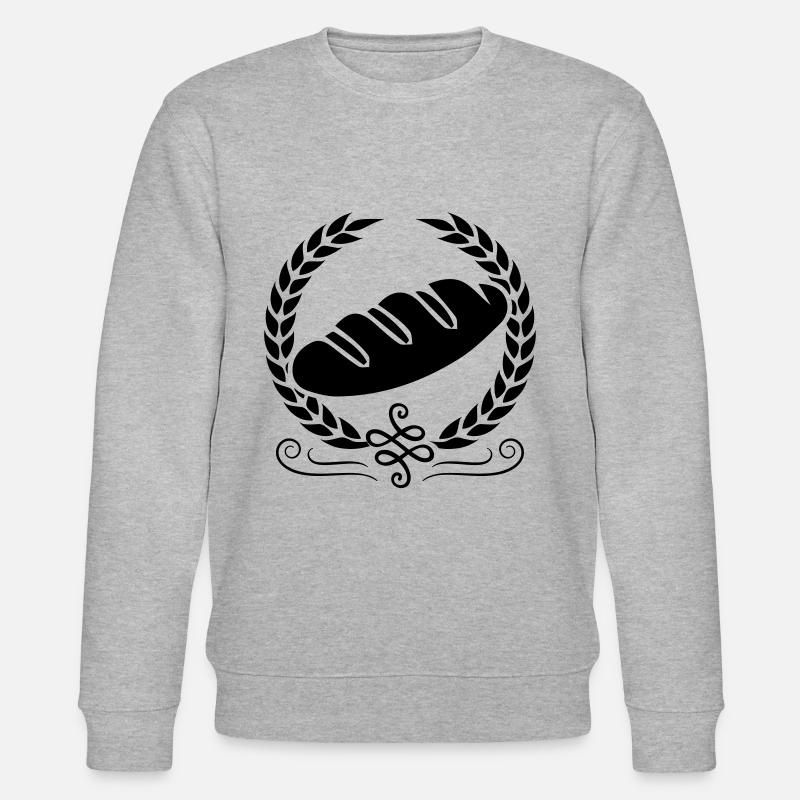 brot icon symbol kranz - Stanley/Stella Unisex Bio-Sweatshirt CHANGER  - Grau meliert