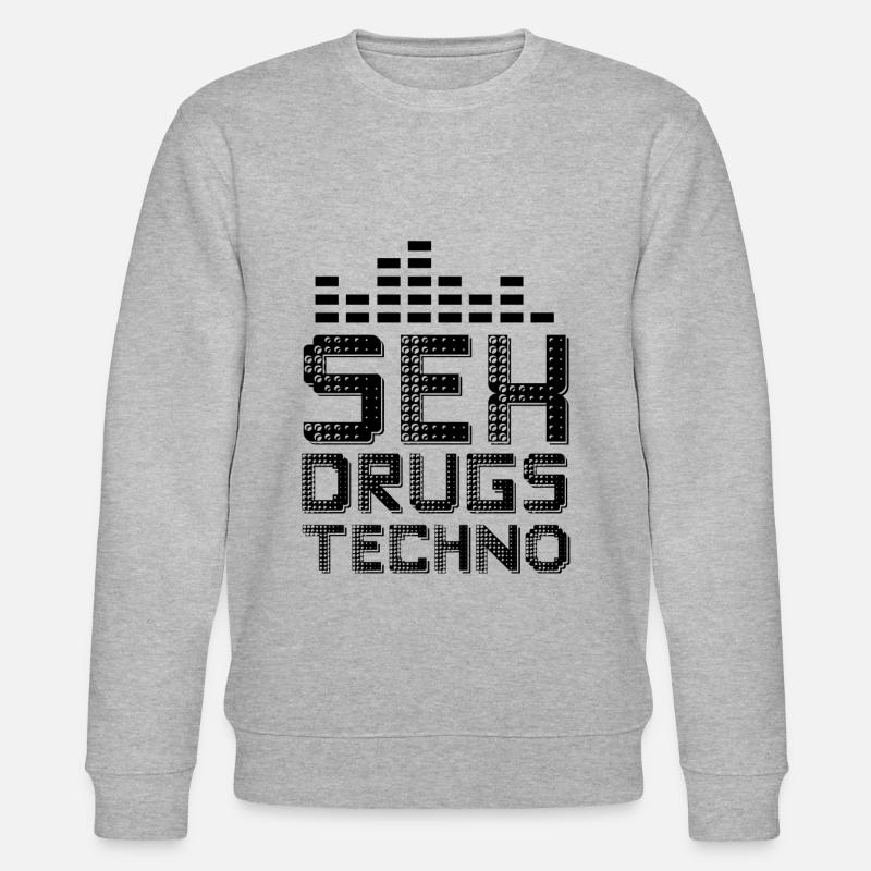 sex drogen Techno - Stanley/Stella Unisex Bio-Sweatshirt CHANGER  - Grau meliert