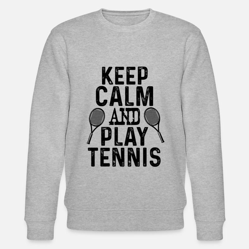keep calm tennis - Stanley/Stella Unisex Bio-Sweatshirt CHANGER  - Grau meliert
