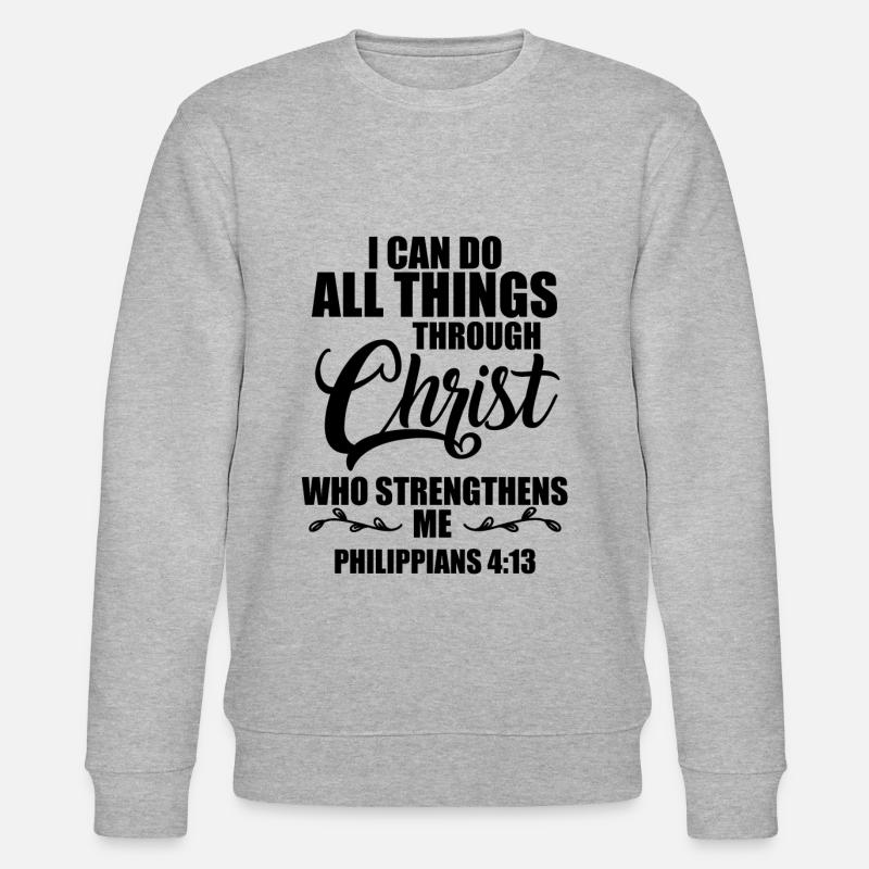 jesus christus bibel - Stanley/Stella Unisex Bio-Sweatshirt CHANGER  - Grau meliert
