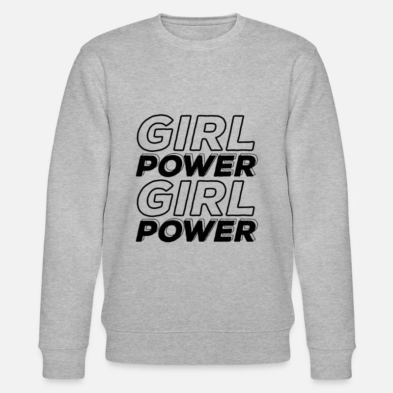 frauenpower powerfrau - Stanley/Stella Unisex Bio-Sweatshirt CHANGER  - Grau meliert