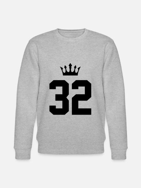 32 Number crown - Stanley/Stella CHANGER Unisex Organic Sweatshirt - heather grey
