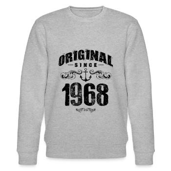 1968 original since - Stanley/Stella Unisex Bio-Sweatshirt CHANGER  - Grau meliert - Vorne - Nik (191cm) & Marisol (170cm)