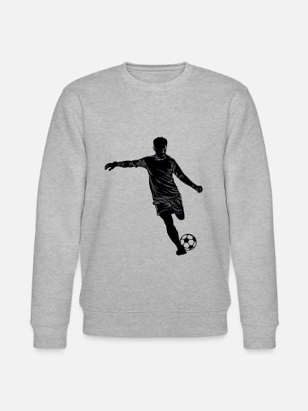 Fußball Silhouette - Stanley/Stella Unisex Bio-Sweatshirt CHANGER - Grau meliert
