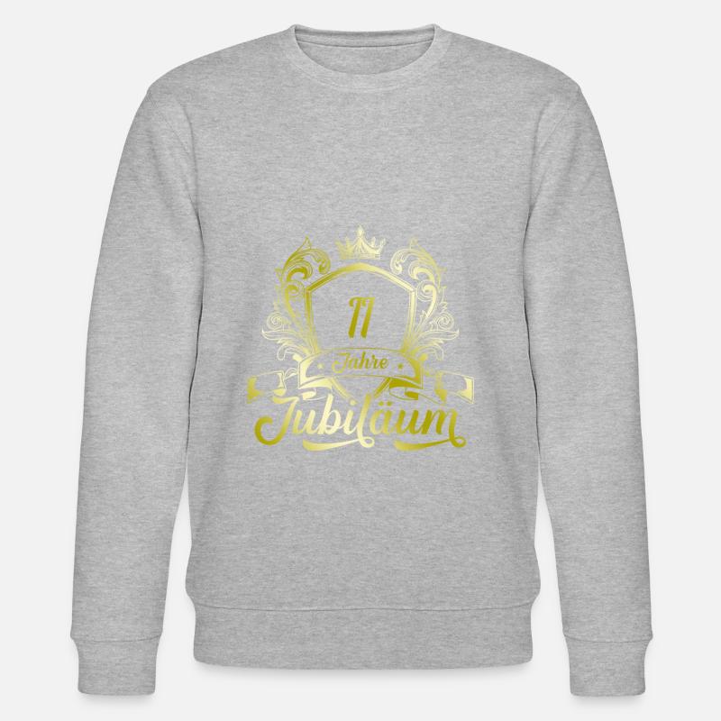 11 Zahl Kranz - Stanley/Stella Unisex Bio-Sweatshirt CHANGER  - Grau meliert