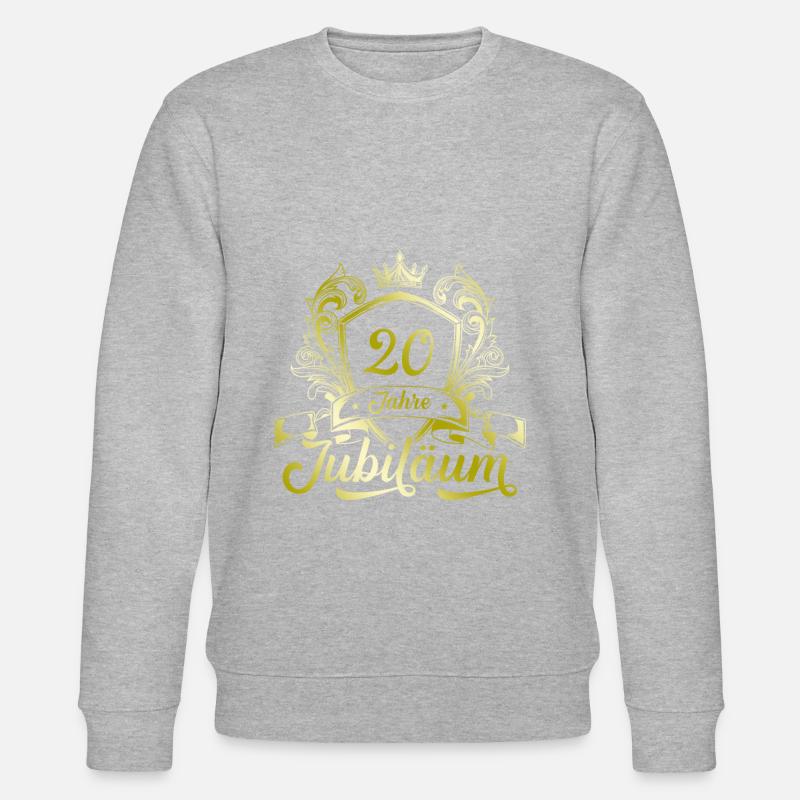 20 Zahl Kranz - Stanley/Stella Unisex Bio-Sweatshirt CHANGER  - Grau meliert