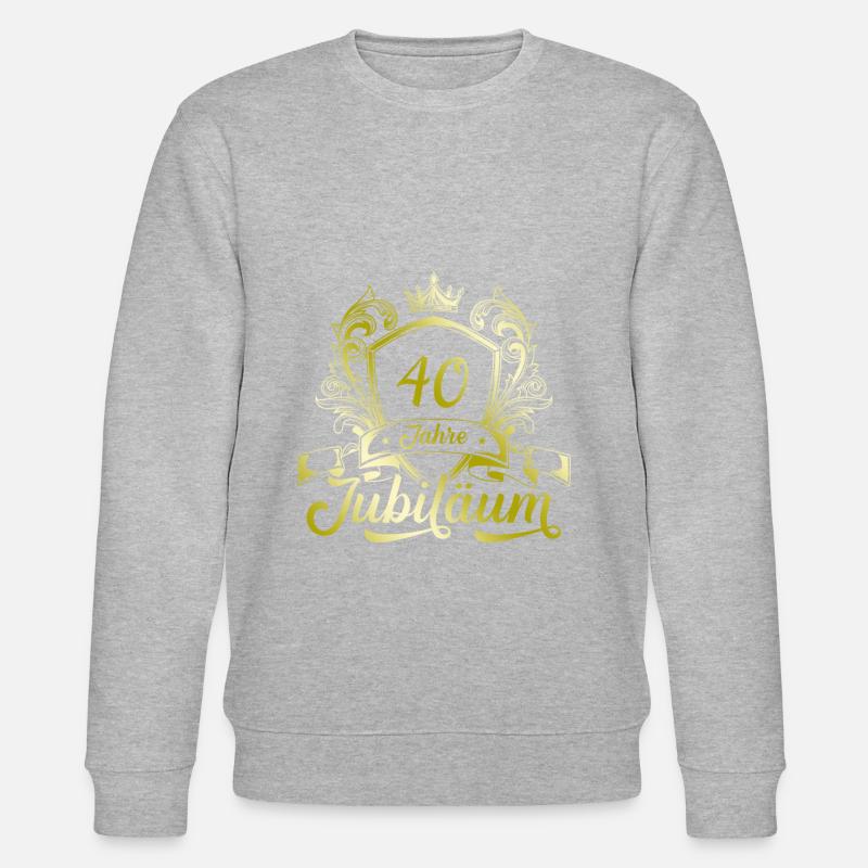 40 Zahl Kranz - Stanley/Stella Unisex Bio-Sweatshirt CHANGER  - Grau meliert