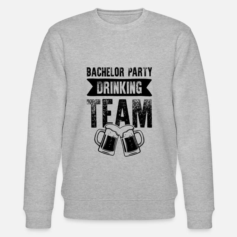 Bachelor Party Drinking Team - Stanley/Stella Unisex Bio-Sweatshirt CHANGER  - Grau meliert