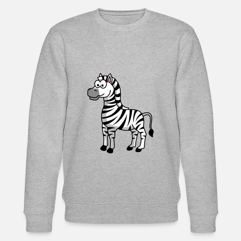 Zebra Comic Tier - Stanley/Stella Unisex Bio-Sweatshirt CHANGER  - Grau meliert