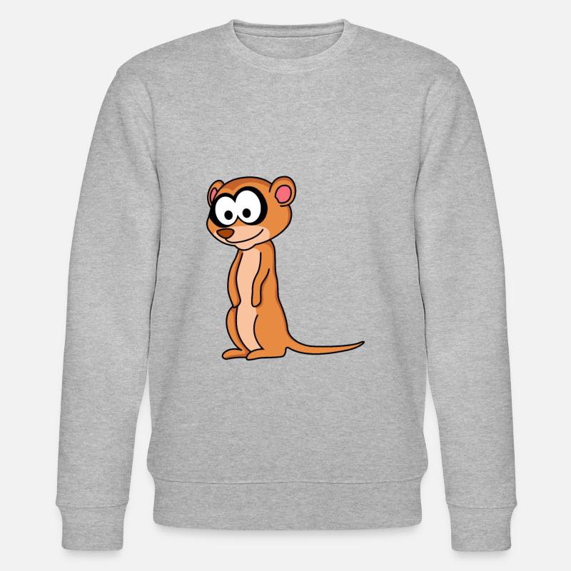 Erdmännchen Comic Tier - Stanley/Stella Unisex Bio-Sweatshirt CHANGER  - Grau meliert