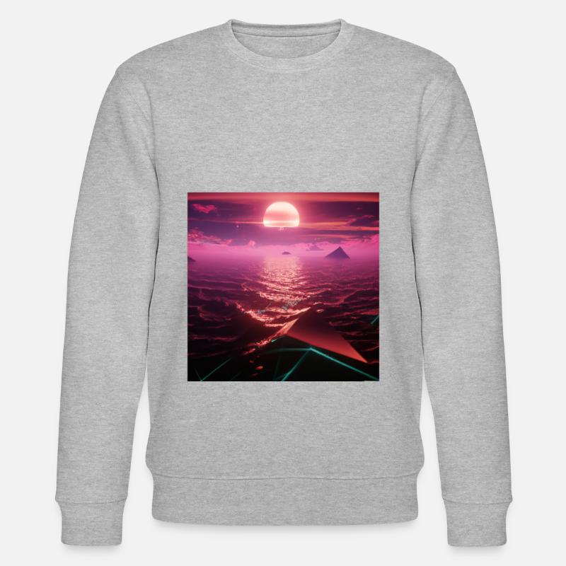 Coucher de soleil rétro - Sweat bio CHANGER Stanley/Stella Unisexe - gris chiné