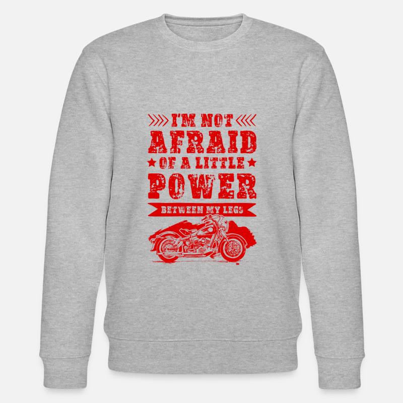 Motorcycle Power - Stanley/Stella CHANGER Unisex Organic Sweatshirt - heather grey