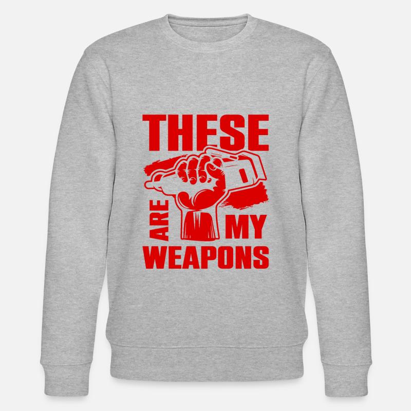 Barber weapons - Stanley/Stella Unisex Bio-Sweatshirt CHANGER  - Grau meliert