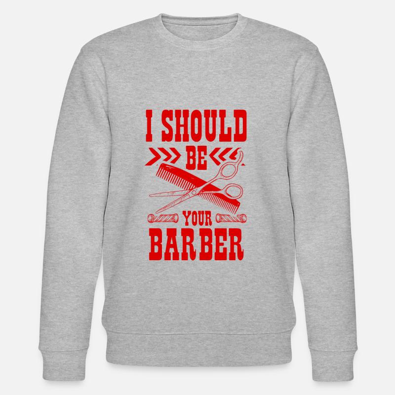 Coiffeur barbier - Sweat bio CHANGER Stanley/Stella Unisexe - gris chiné