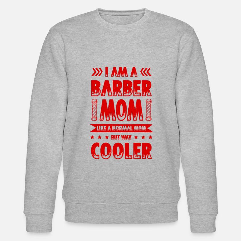 Barber Mom - Stanley/Stella Unisex Bio-Sweatshirt CHANGER  - Grau meliert