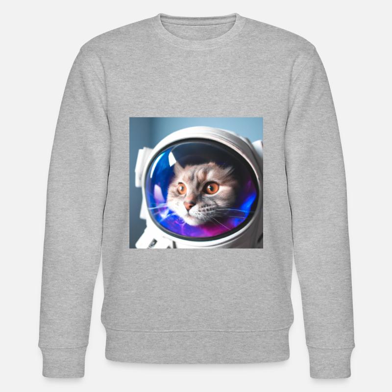 Chat dans l’espace - Sweat bio CHANGER Stanley/Stella Unisexe - gris chiné
