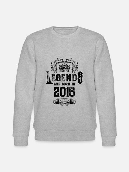 2016 legends birthday - Stanley/Stella CHANGER Unisex Organic Sweatshirt - heather grey