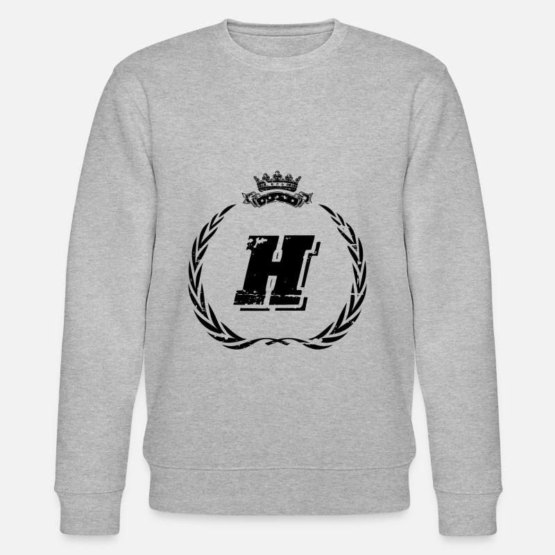 H Buchstabe Kranz - Stanley/Stella Unisex Bio-Sweatshirt CHANGER  - Grau meliert