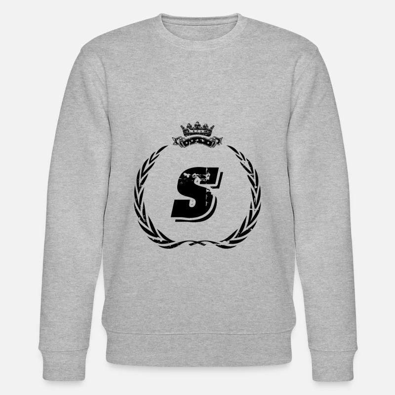 S Buchstabe Kranz - Stanley/Stella Unisex Bio-Sweatshirt CHANGER  - Grau meliert