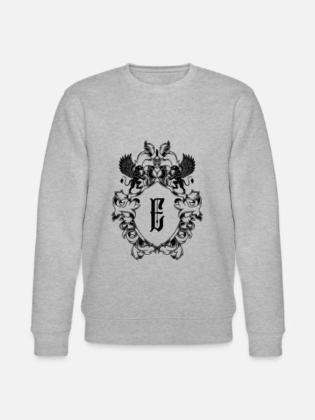 E Buchstabe Wappen - Stanley/Stella Unisex Bio-Sweatshirt CHANGER  - Grau meliert