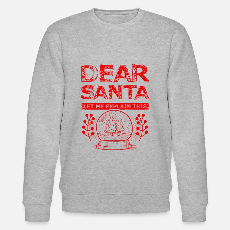 Cher Père Noël - Sweat bio CHANGER Stanley/Stella Unisexe - gris chiné