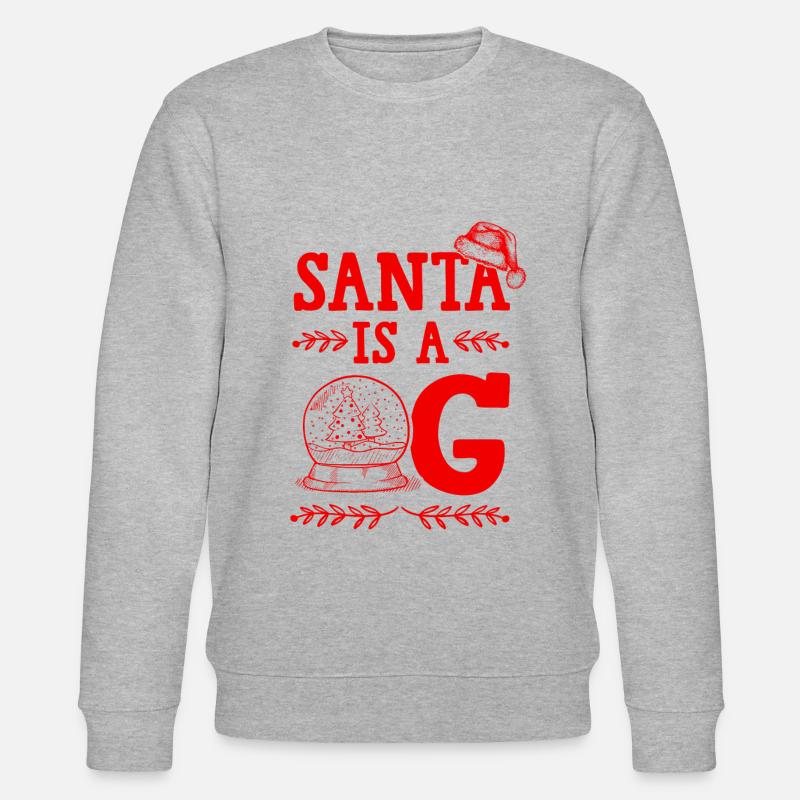 Santa is a OG - Stanley/Stella Unisex Bio-Sweatshirt CHANGER  - Grau meliert