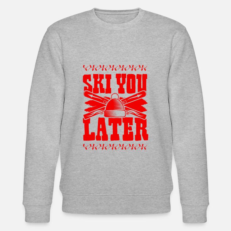 ski skiing - Stanley/Stella Unisex Bio-Sweatshirt CHANGER  - Grau meliert