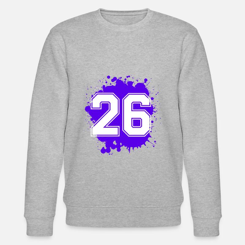 26 Zahl Klecks - Stanley/Stella Unisex Bio-Sweatshirt CHANGER  - Grau meliert