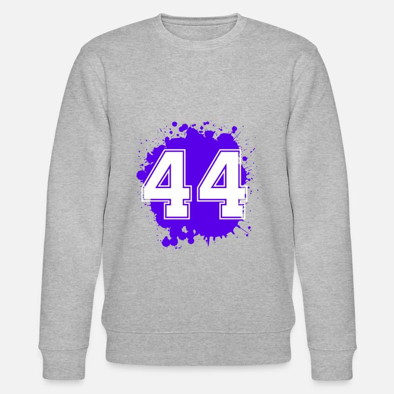 44 Zahl Klecks - Stanley/Stella Unisex Bio-Sweatshirt CHANGER  - Grau meliert