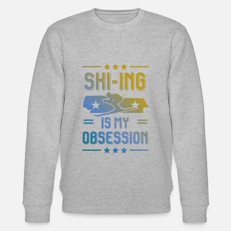 Ski Skiing - Sweat bio CHANGER Stanley/Stella Unisexe - gris chiné