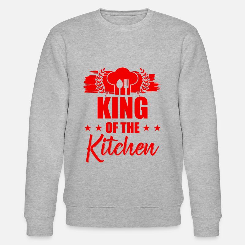 könig der küche - Stanley/Stella Unisex Bio-Sweatshirt CHANGER  - Grau meliert