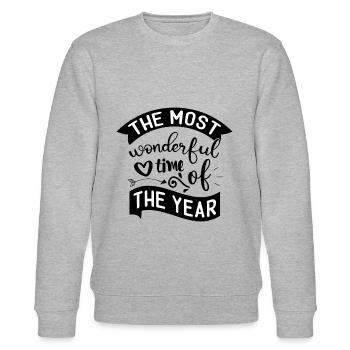 The Most Wonderful Time Of The Year - Stanley/Stella Unisex Bio-Sweatshirt CHANGER  - Grau meliert - Vorne - Nik (191cm) & Marisol (170cm)