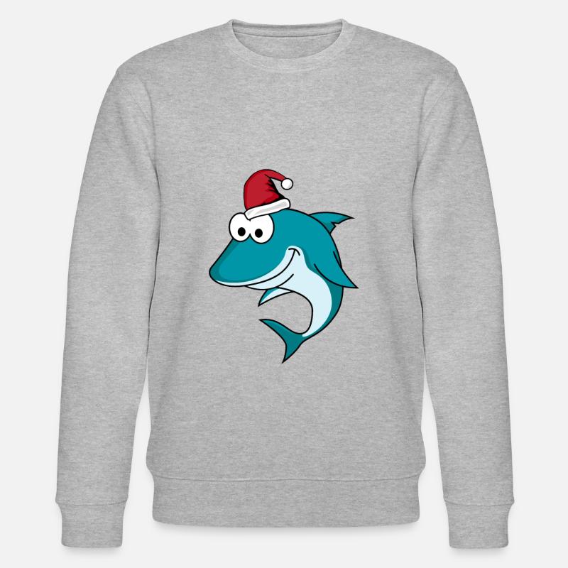 Shark Comic Noël - Sweat bio CHANGER Stanley/Stella Unisexe - gris chiné