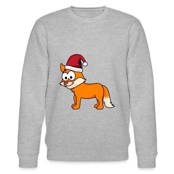 Fuchs Comic Weihnachten - Stanley/Stella Unisex Bio-Sweatshirt CHANGER  - Grau meliert - Vorne - Nik (191cm) & Marisol (170cm)