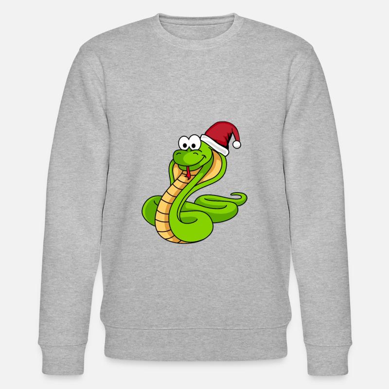 Snake Cobra Comic Noël - Sweat bio CHANGER Stanley/Stella Unisexe - gris chiné