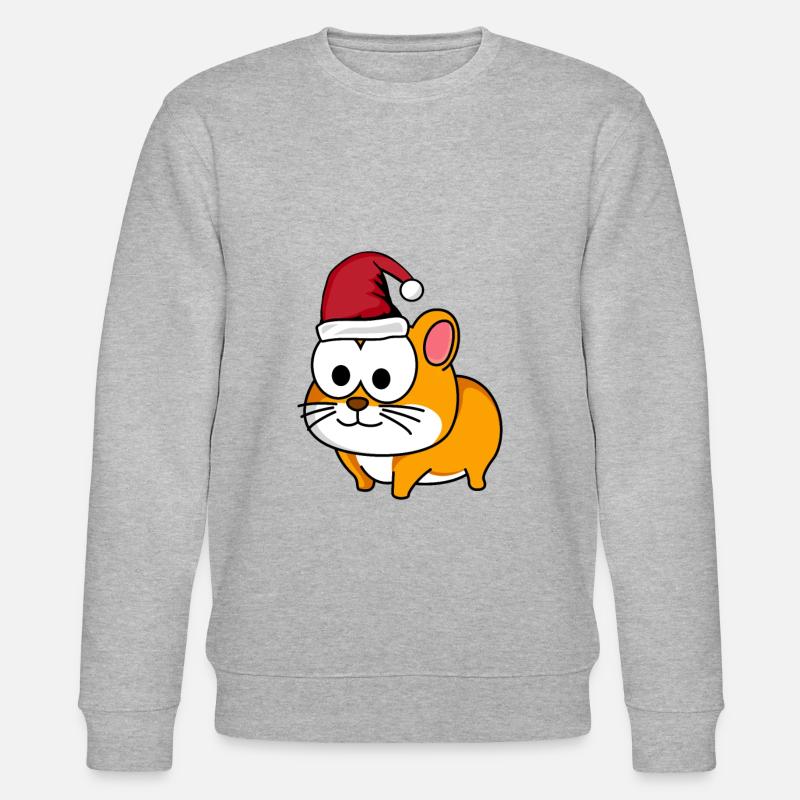 Hamster Comic Christmas - Stanley/Stella CHANGER Unisex Organic Sweatshirt - heather grey