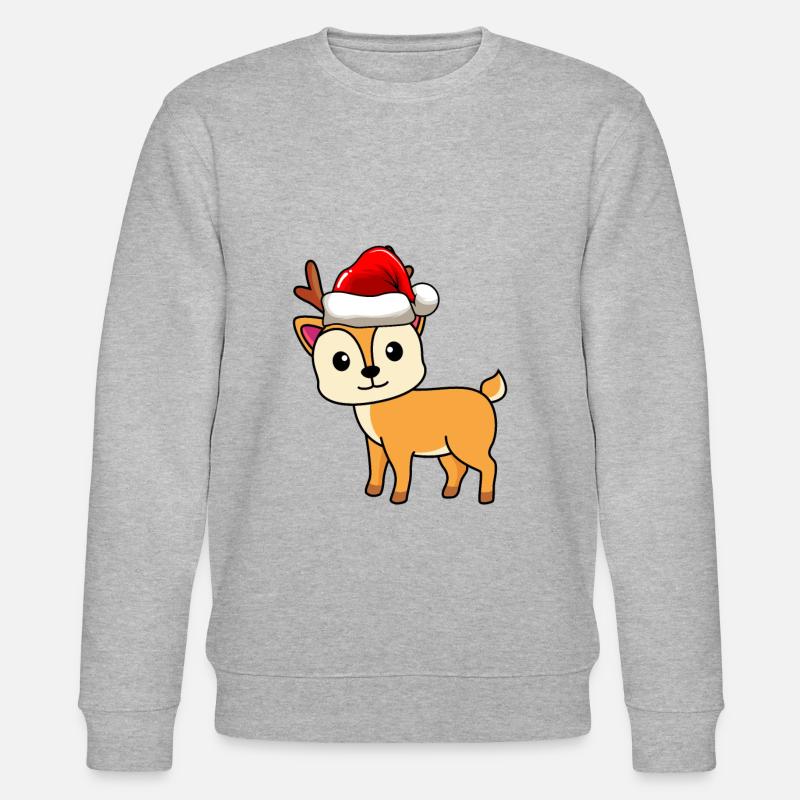 Hirsch Comic Noël - Sweat bio CHANGER Stanley/Stella Unisexe - gris chiné