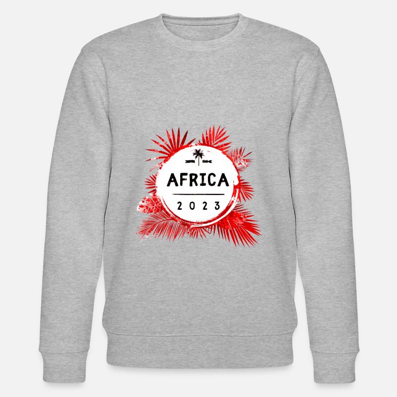 Afrika 2023 Bunt - Stanley/Stella Unisex Bio-Sweatshirt CHANGER  - Grau meliert