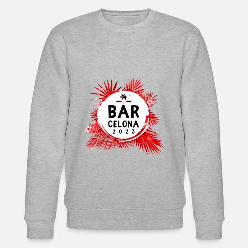Barcelona 2023 Bunt - Stanley/Stella Unisex Bio-Sweatshirt CHANGER  - Grau meliert