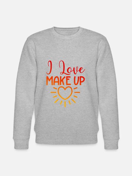 I love makeup - Stanley/Stella CHANGER Unisex Organic Sweatshirt - heather grey