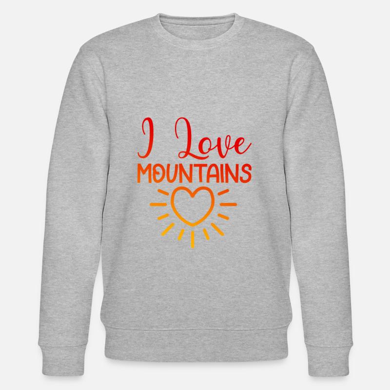 Ich liebe Berge - Stanley/Stella Unisex Bio-Sweatshirt CHANGER  - Grau meliert