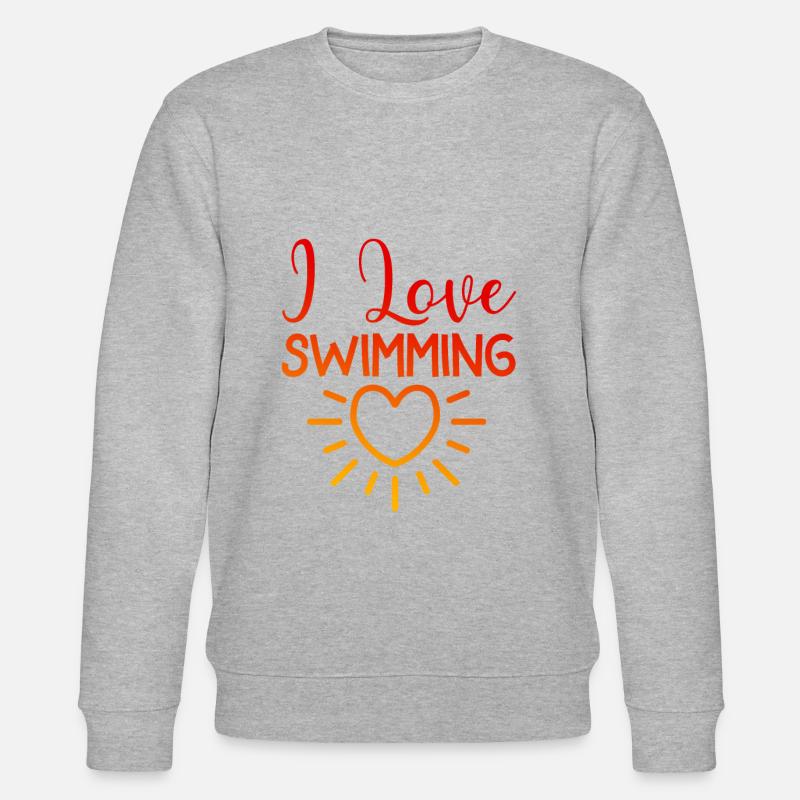 J’adore nager - Sweat bio CHANGER Stanley/Stella Unisexe - gris chiné